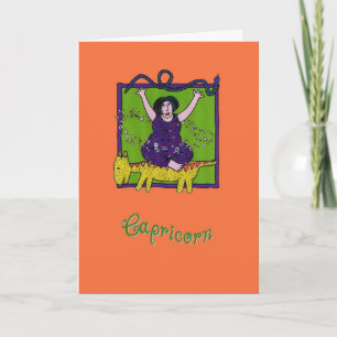 En Artsy Capricornhälsning Kort