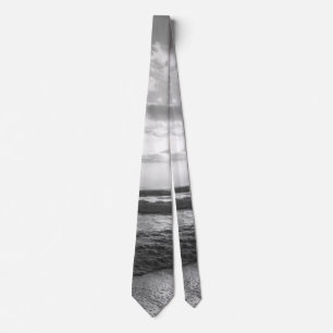 En Ärvärdig Strandmorgon i Gråskala Slip Slips