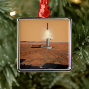 En Ascent Fordon som Lämnar Mars. 2 Julgransprydnad Metall