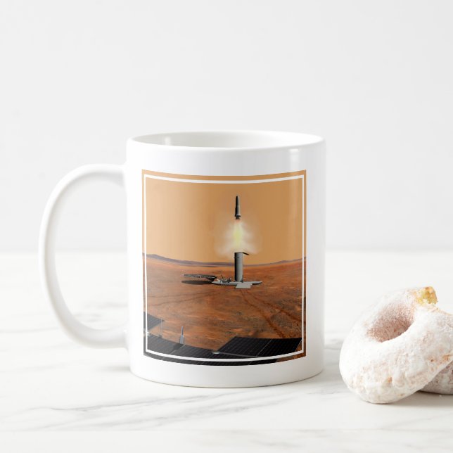 En Ascent Fordon som Lämnar Mars. 2 Kaffemugg (Med munk)