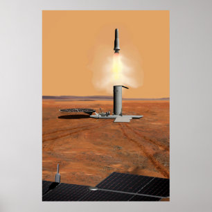 En Ascent Fordon som Lämnar Mars. 2 Poster