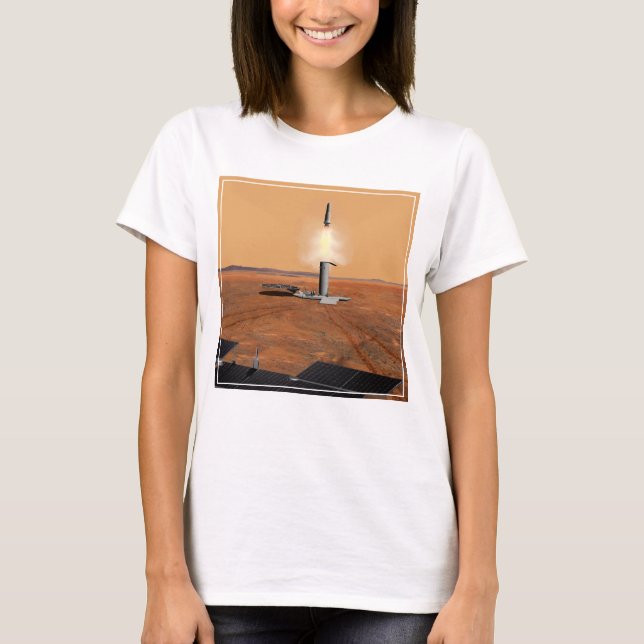 En Ascent Fordon som Lämnar Mars. 2 T Shirt (Framsida)