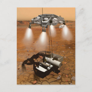 En Ascent Fordon som Lämnar Mars. Vykort