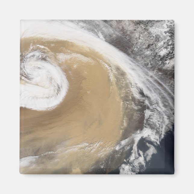 En asiatisk stoftstorm i kor i Stilla havet Magnet (Framsidan)