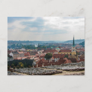 En åsikt från Prags slott - vykort