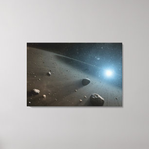 En asteroid Bälte runt Bright Star Vega. Canvastryck