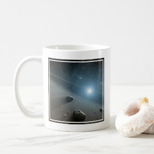 En asteroid Bälte runt Bright Star Vega. Kaffemugg