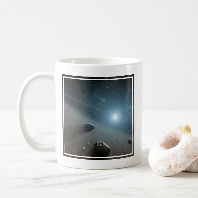 En asteroid Bälte runt Bright Star Vega. Kaffemugg (Med munk)