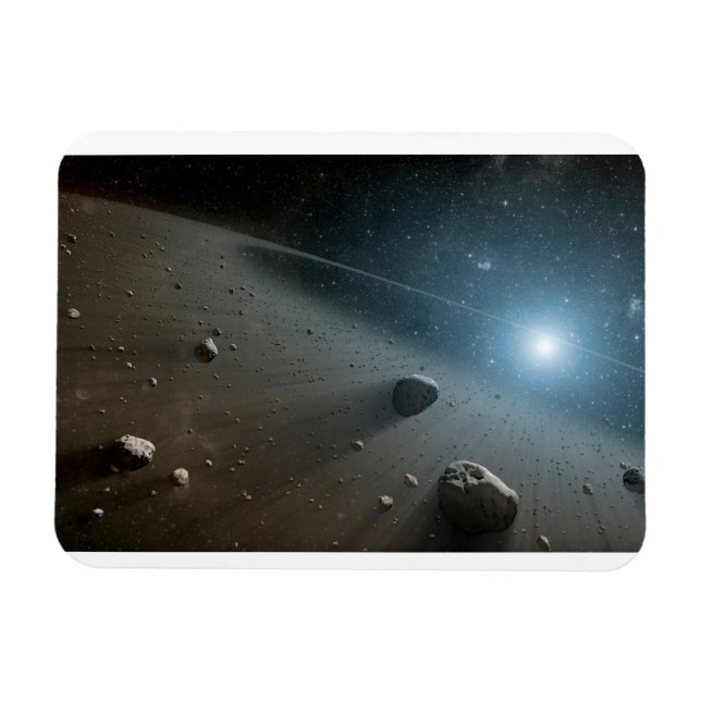 En asteroid Bälte runt Bright Star Vega. Magnet (Horisontell)
