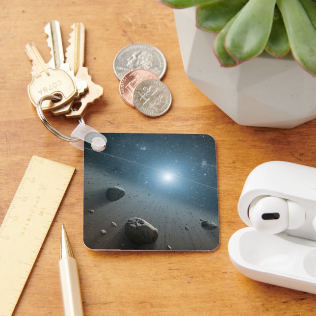 En asteroid Bälte runt Bright Star Vega. Nyckelring (Skrivbord)