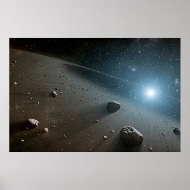 En asteroid Bälte runt Bright Star Vega. Poster (Framsidan)