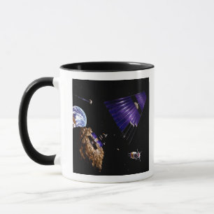 En asteroid som bryter beskickning mugg