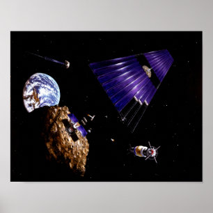 En asteroid som bryter beskickning poster