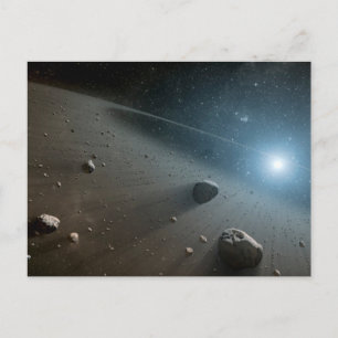 En asteroidbälte runt den ljusa stjärnan Vega. Vykort