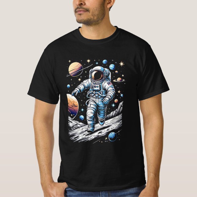 En astronaut på måne t shirt (Framsida)