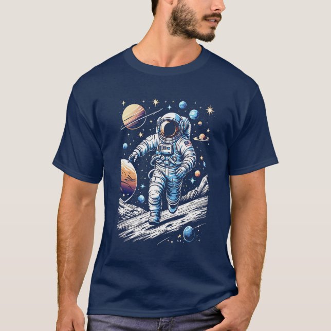 En astronaut på måne t shirt (Framsida)