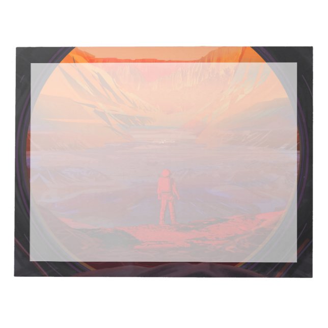 En astronaut på Mars Anteckningsblock (Framsida)