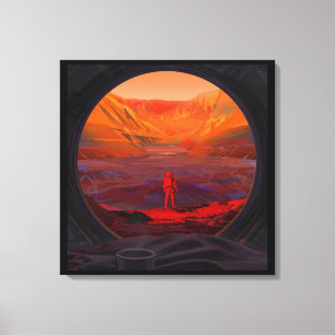 En astronaut på Mars Canvastryck
