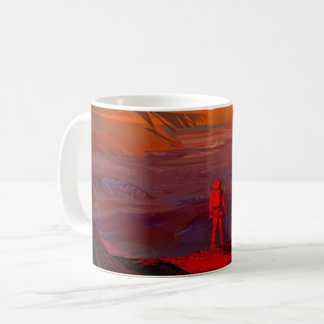 En astronaut på Mars Kaffemugg (Framsida vänster)
