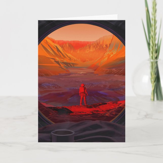 En astronaut på Mars Kort (Framsida)