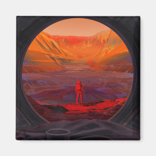 En astronaut på Mars Magnet