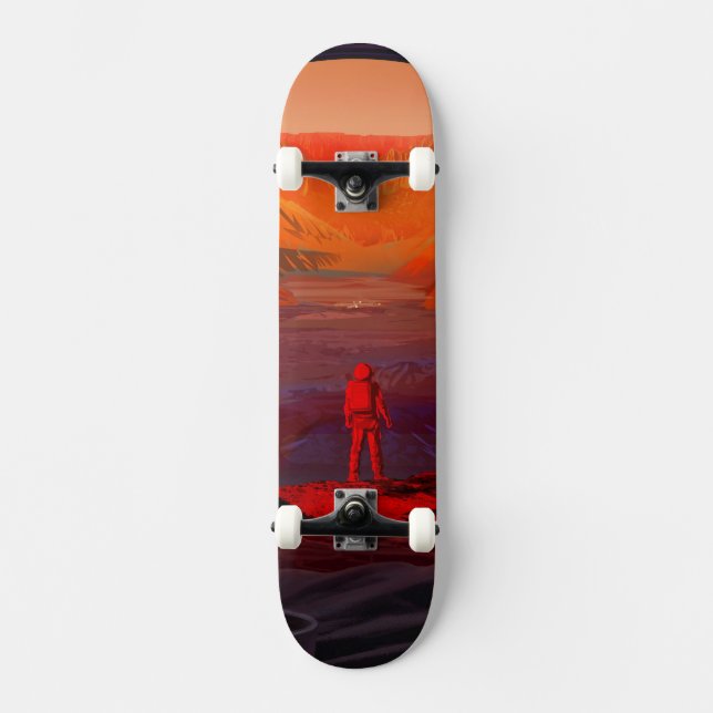 En astronaut på Mars Mini Skateboard Bräda 18,5 Cm (Framsida)