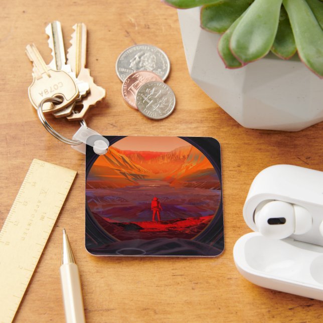 En astronaut på Mars Nyckelring (Skrivbord)