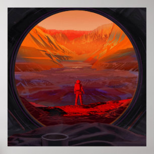 En astronaut på Mars Poster