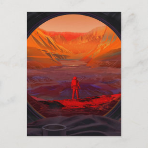 En astronaut på Mars Vykort