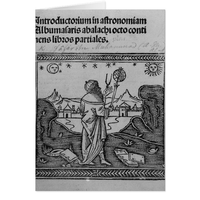 En astronom som stargazing hälsningskort (Framsidan)
