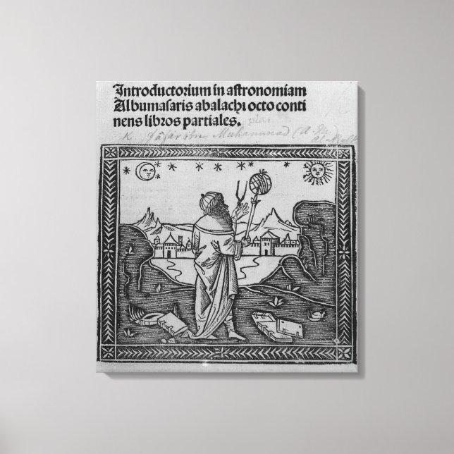 En astronomer Stargazing Canvastryck (Framsida)