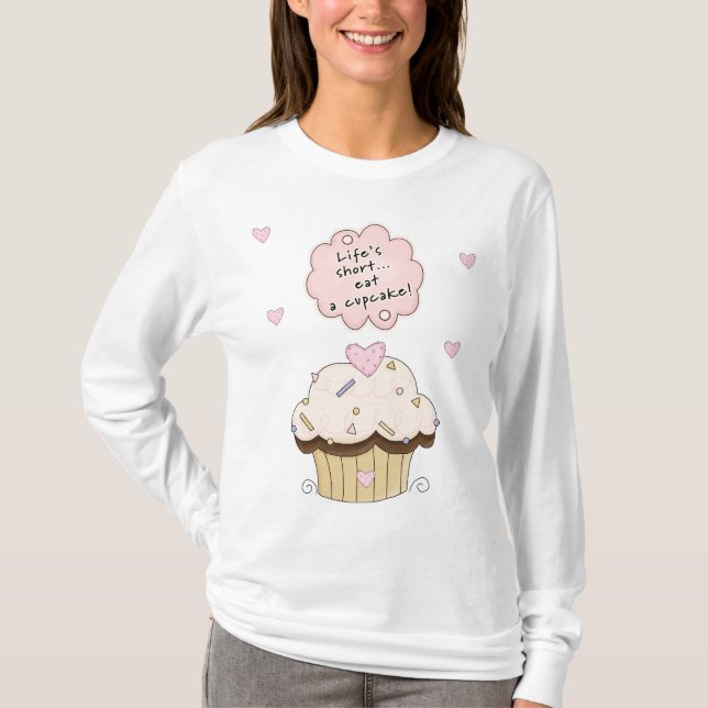 En äta en muffin tee shirt (Framsida)