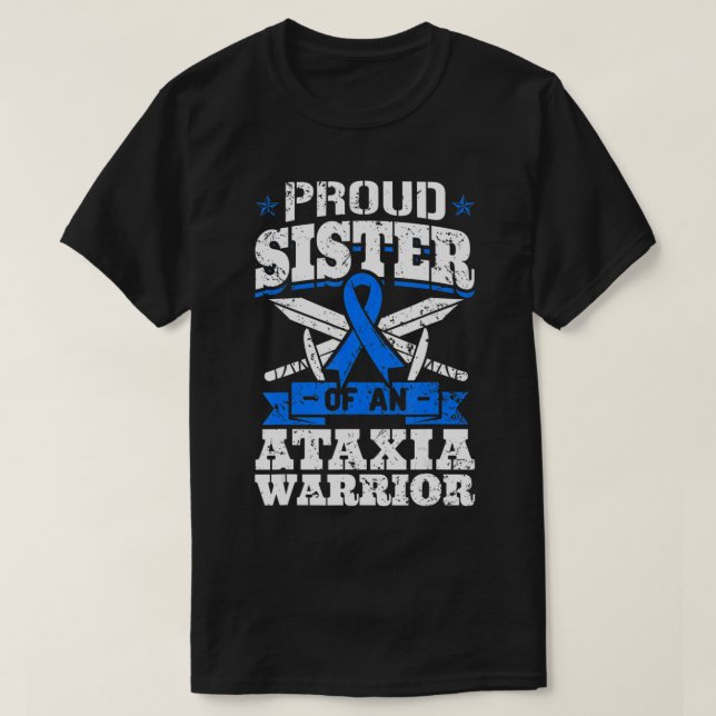 En Ataxi Warrior Awareness Ribbon T Shirt (Design framsida)