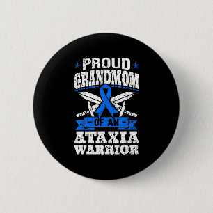 En Ataxi Warrior Blue Awareness Knapp