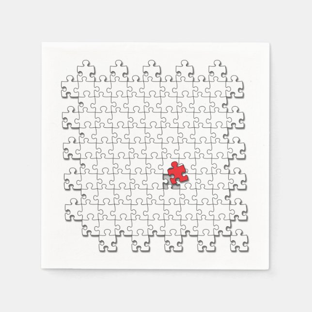 En av 110 - Medvetenhet om autism Pappersservett (Framsidan)