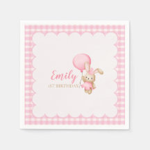 En av Bunny är en första Födelsedagsfest Napkins