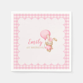 En av Bunny är en första Födelsedagsfest Napkins Pappersservett