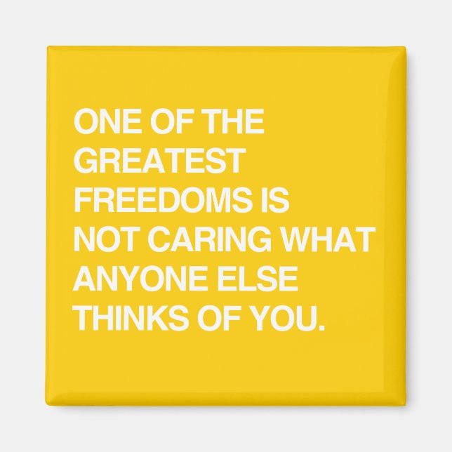 EN AV DE UNDERBARARE FRIHETERNA ÄR ATT INTE TA UPP MAGNET (Framsidan)