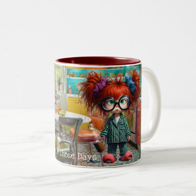 En av dessa dagar (anpassning som tillval) Två-Tonad mugg (Framsida höger)