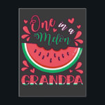 En av en melon farfar födelsedagsfest vykort<br><div class="desc">En av en melon farfar födelsedagsfest rolig design present standard vykort klassisk samling.</div>