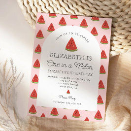 En av en Melon Little Sweets första födelsedag Inbjudningar