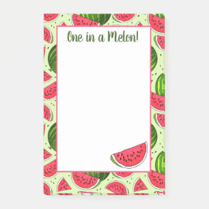En av en melon Post IT-anteckning Post-it Block