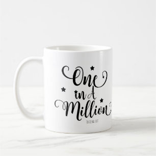 EN AV EN MILJON Typografi & Stjärnor Personlig Kaffemugg