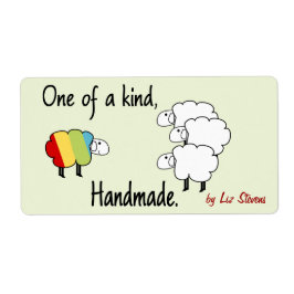 En av en slags handgjord etikett fraktsedel