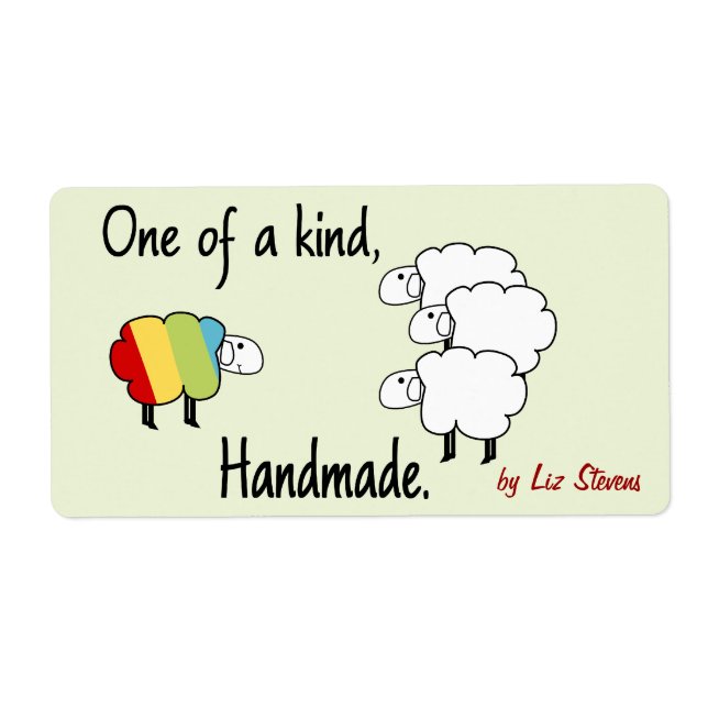 En av en slags handgjord etikett fraktsedel (Framsidan)