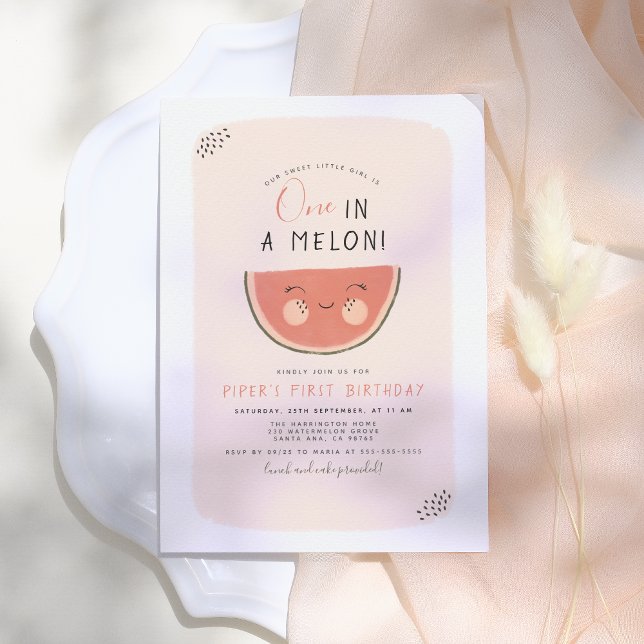 En av Melon Little Sweets första Födelsedagsfest Inbjudningar (Skapare uppladdad)