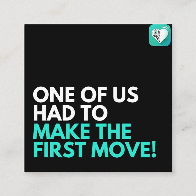 En av oss var tvungen att göra det fyrkantigt visitkort (Framsida)