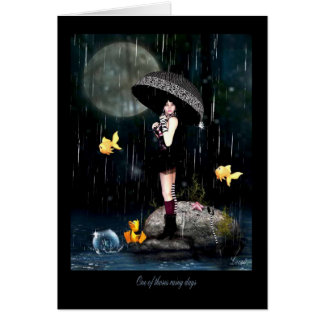 En av regniga dagar för thoses hälsningskort