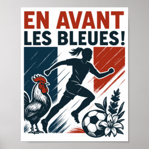 En Avant Les Bleues – Franska damlandslaget i fotb Poster