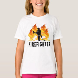 En avfyrakämpe flammar tee shirt